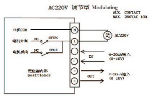 AC220V普通調節型接線圖