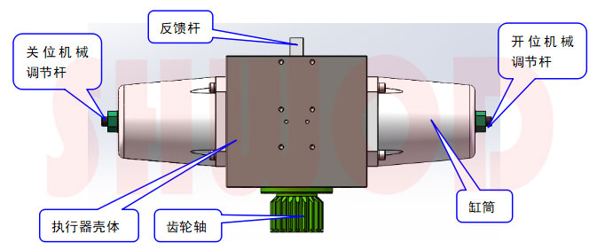 雙作用齒輪齒條執行器